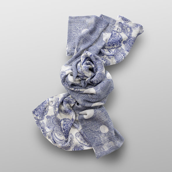 Silk-crêpe scarf FANNY 