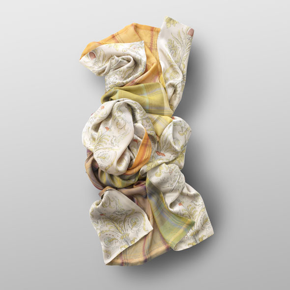 silk satin scarf ANGEL