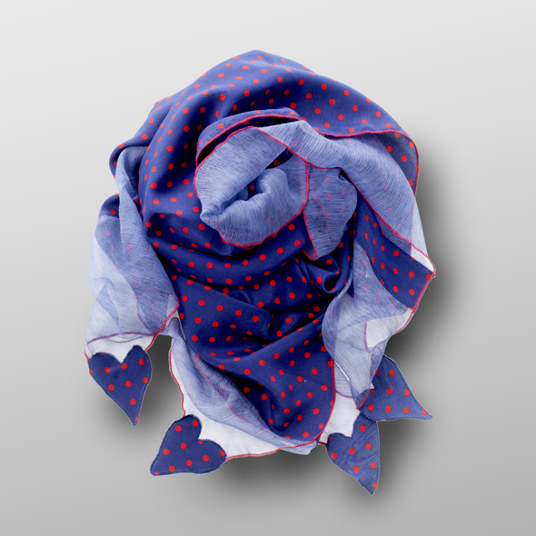 Silk crêpe satin foulard LINA  