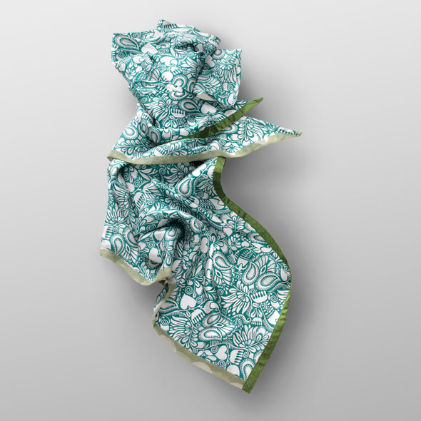 Silk crepe shawl GRETL
