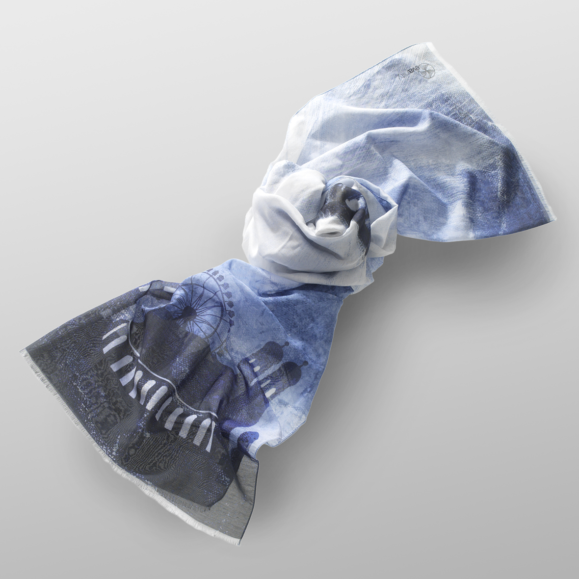 cotton- silk scarf LEO- B