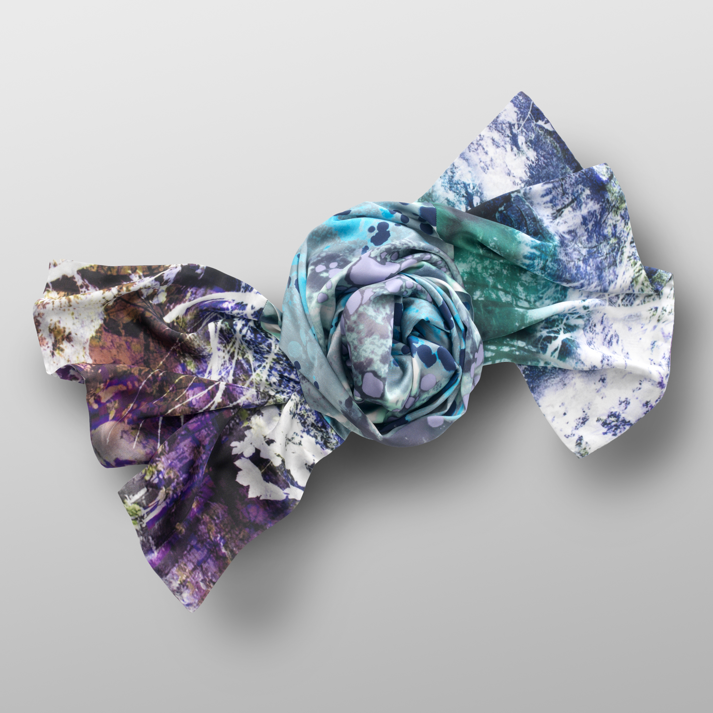 silk satin scarf AQUARIUS