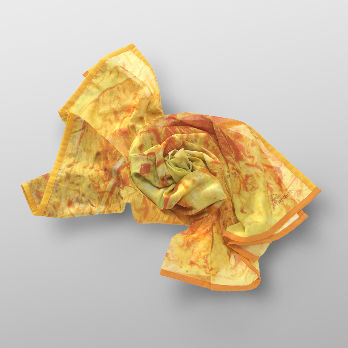 ORANGE WEED Seiden- Baumwolltuch